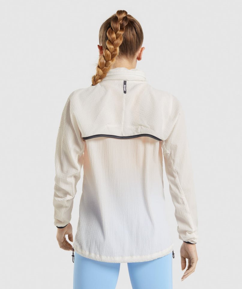 Women's Gymshark Speed Jackets White | NZ 7WRQOX